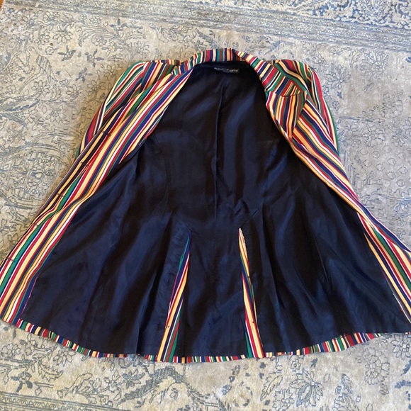 Vintage Betsey Johnson Striped Rayon Blazer Jacket - Picture 9 of 16